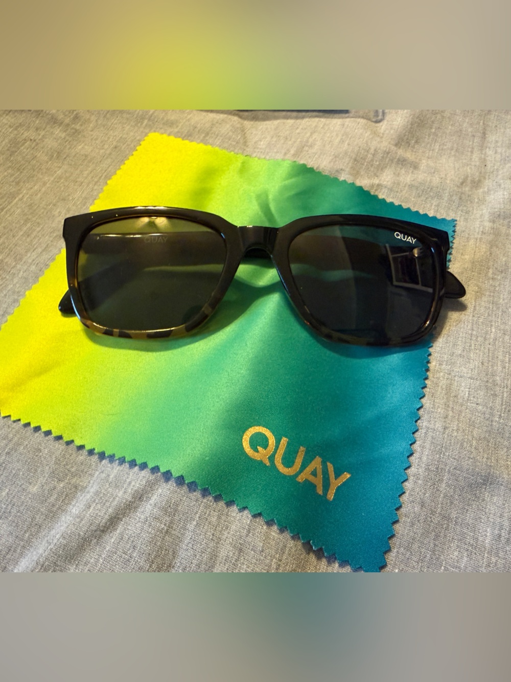 Quay Australia Black and Tortoiseshell Sunglasses